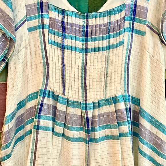 🌺🎉HP🎉🌺 NWT Free People Barcelona Shimmer Plaid Mini Dress - Picture 10 of 16